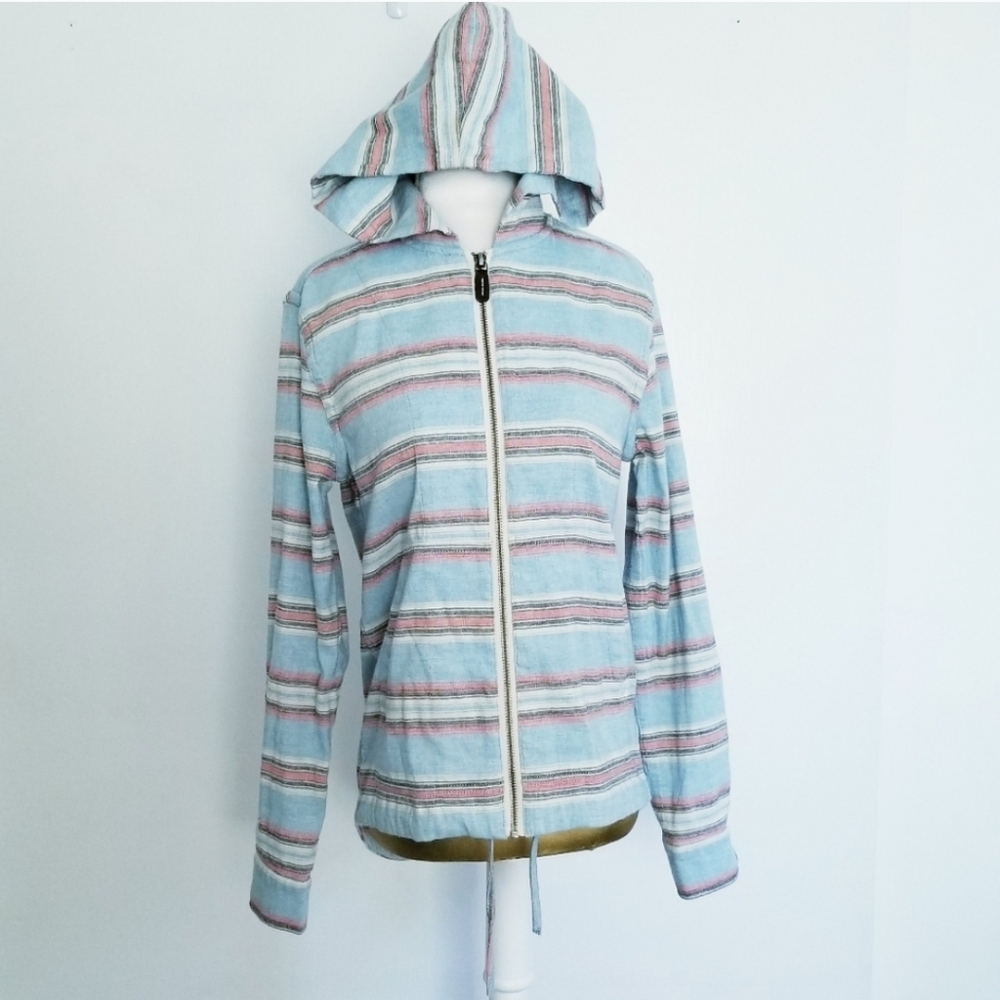NSF Striped Full Zip Hooded Jacket